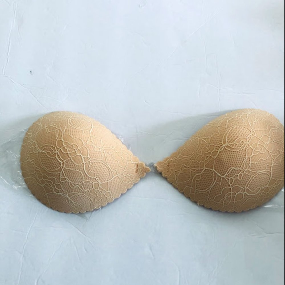Front laced Self Adhesive Push Up Bra B cup NIB